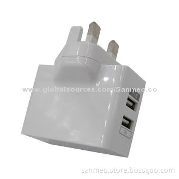 Dual USB travel charger, charge various digital devices, high speed/intelligent charging protectionNew